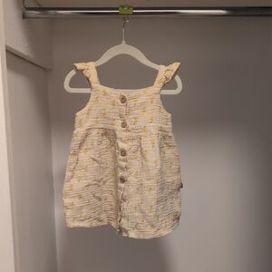 Rabbit + Bear - 3T -  Yellow Polka Apple Girl Top Runic